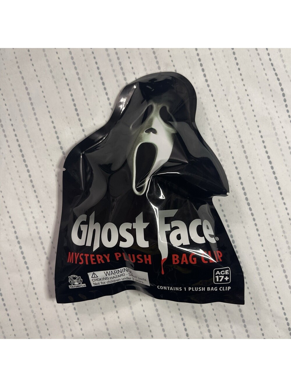 Culturefly GHOST FACE Mystery Plush Bag Clip Scream Movie NEW SEALED